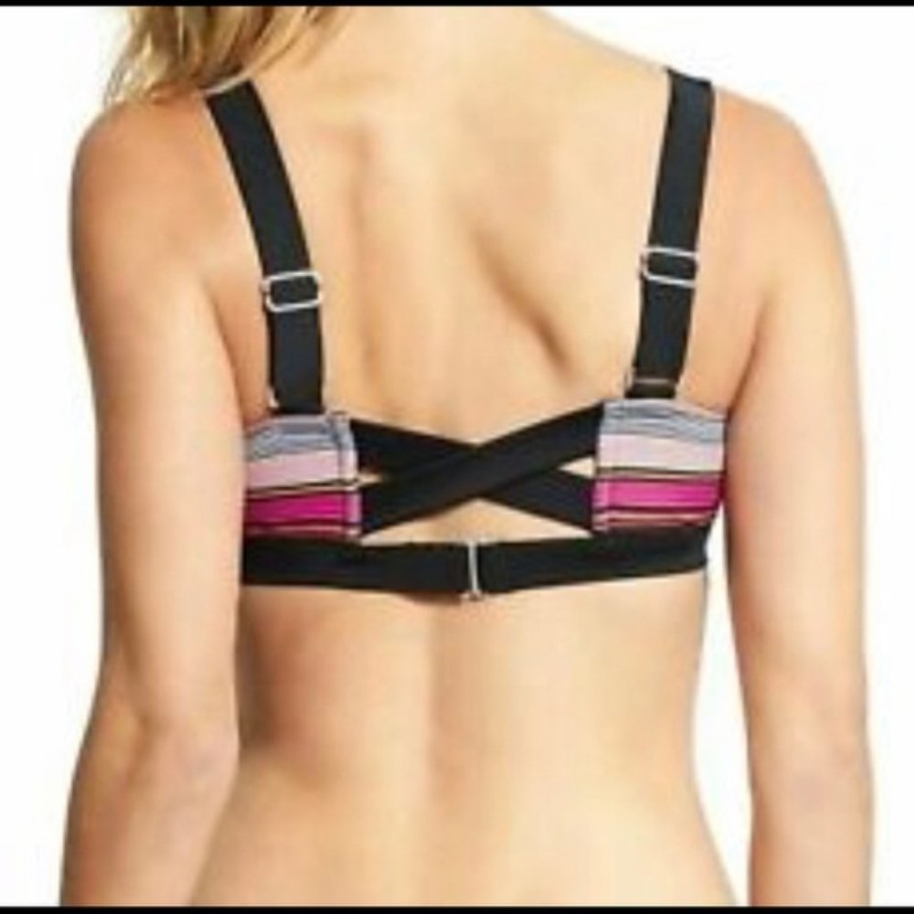 ATHLETA Capri Stripe Pura Bikini Top - SZ 34 B/C - Picture 6 of 6
